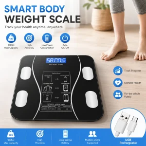 High Precision USB Rechargeable Smart Digital Body Weight Scale